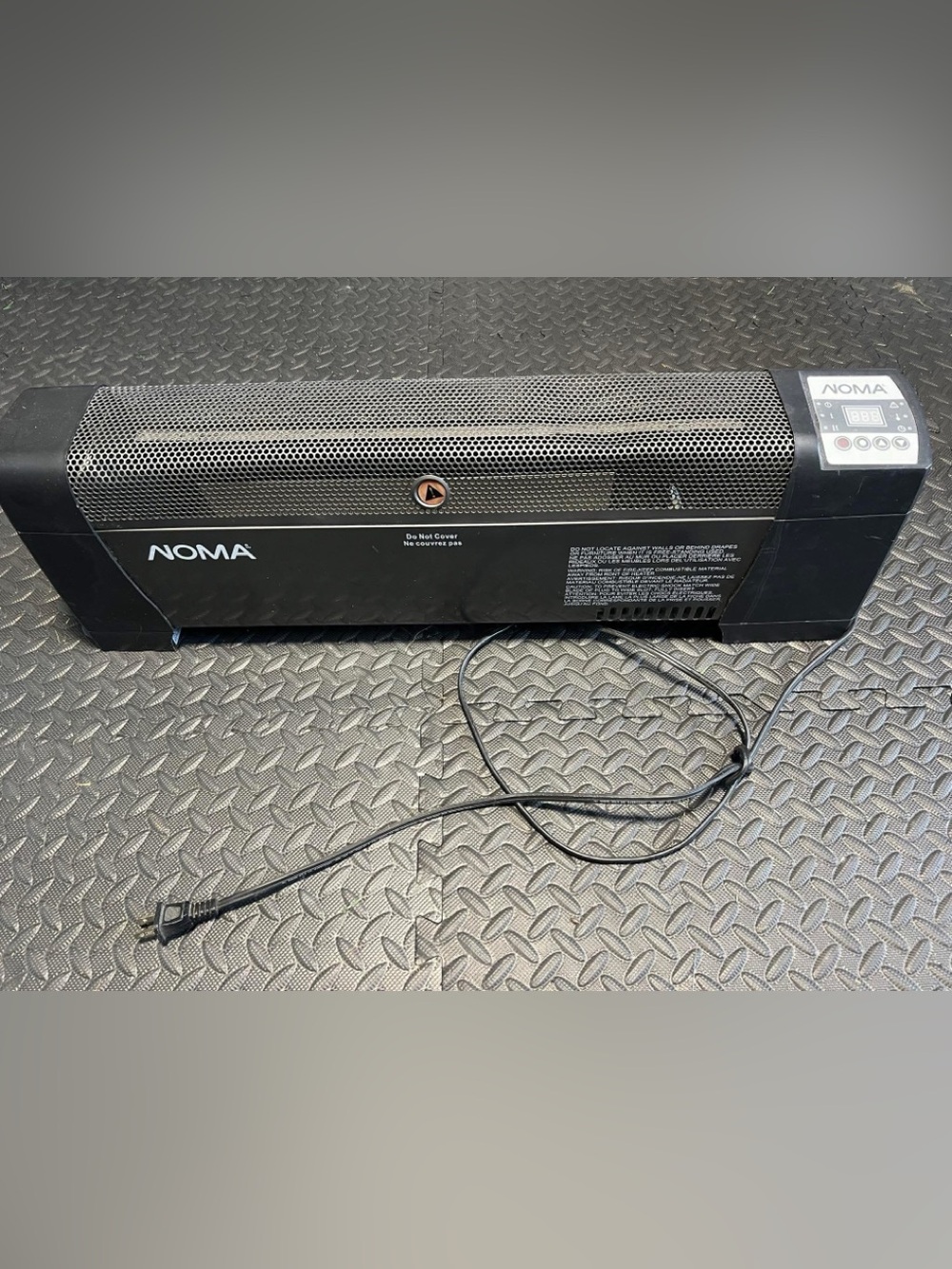 NOMA Digital Baseboard Convector Heater w/Thermostat, 1500W, Black